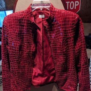Cache red leather jacket
